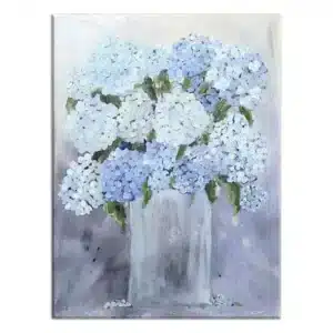 Blue Hydrangeas Canvas Wall Art, 40x30