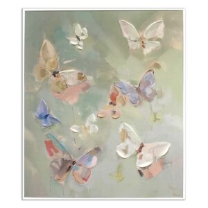 Framed Butterflies Canvas Wall Art, 22x26