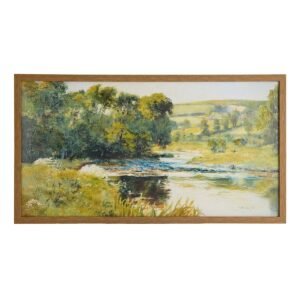 Framed Hand Painted Landscape Wall Art, 29x53