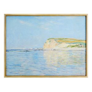 Framed Hand Painted Serene Seascape Wall Art, 38x50