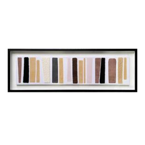 Glass Framed Abstract Forms Wall Art, 45x15
