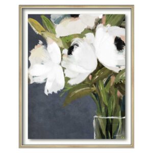 Glass Framed Floral Print Wall Art, 25x31