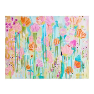 Hand Painted Multi-Floral Canvas Wall Art by Kait Roberts, 40x30