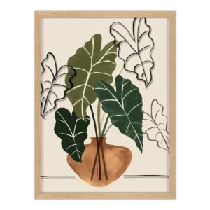 Soul Searcher Framed Boho Plants Canvas Wall Art, 18x24